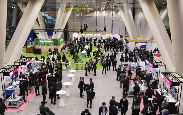 일본 도쿄에서 열린 오리엔탈모터의 '모션 미라이 파크' 전시 전경