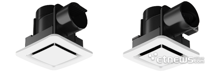 케이웨더 욕실 환기팬 보급형 신제품 'KW-FN90BD(왼쪽)'와 'KW-FN90MD