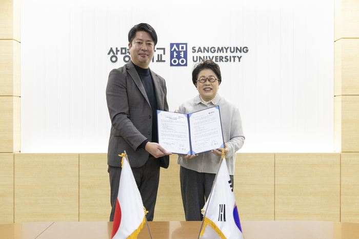 상명대학교는 18일 상명대 서울캠퍼스에서 일본 모리오카전문학교와 기관 간 상호발전을 위한 교육협력협정을 체결했다.( 사진=상명대)