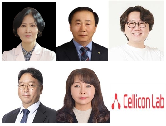 대전시가 선정한 제31회 경제과학대상 수상자 6인(왼쪽 위부터 조이숙 책임연구, 노만호 회장, 정명수 교수, 김규용 교수, 홍유미 회장, 셀아이콘랩)