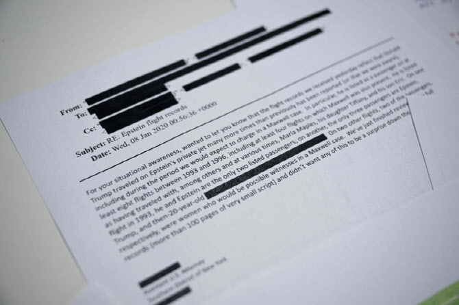 엡스타인 수사자료. 사진=AFP 연합뉴스