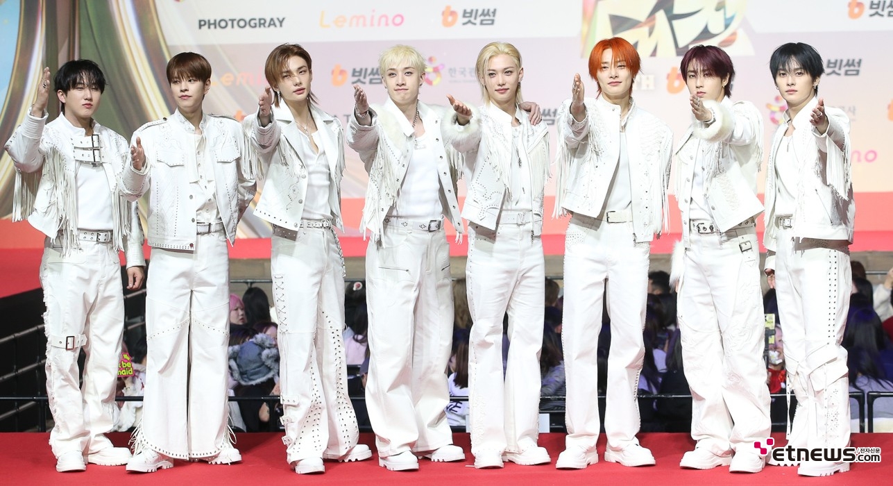 [ET포토] 스트레이키즈, '빌보드200 연속 1위~새역사를 쓰는 그룹'