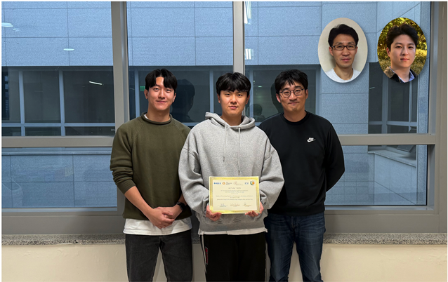 사진 왼쪽부터 송민규 박사과정, 김재한 박사과정, 손수엘 교수, 신승원 교수, 나승호 박사