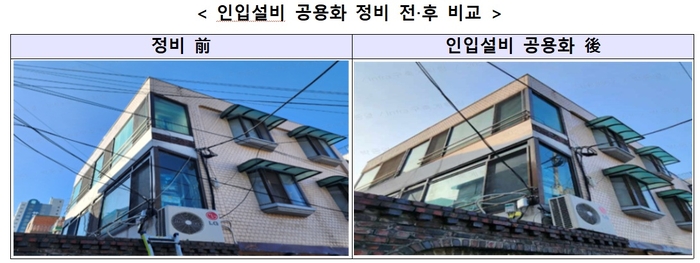 인입설비 공용화 정비 전후 비교