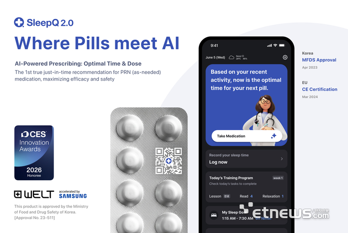 웰트, 'AI 융합의약품'으로 CES 2026 'AI 부문 혁신상' 수상