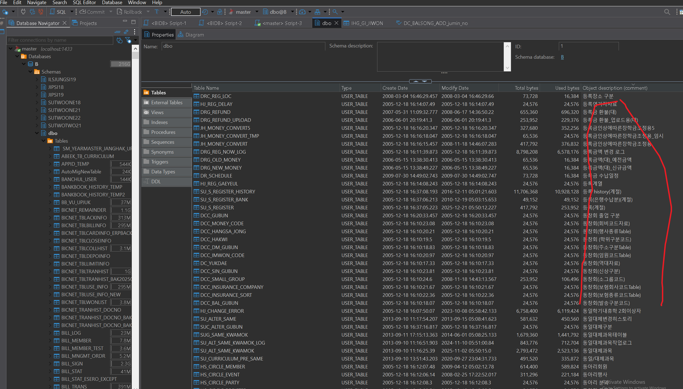 건라가 공개한 인하대 내부 자료 샘플. 다크웹 캡처