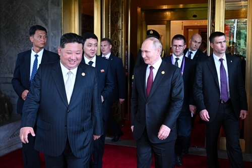 김정은 북한 국무위원장과 블라디미르 푸틴 러시아 대통령. 사진=연합뉴스