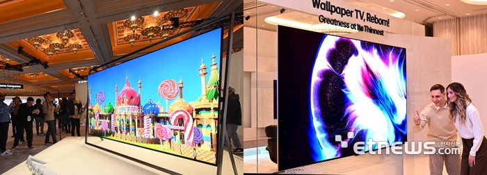 [포토] CES2026 앞두고 TV 신제품 공개한 삼성-LG