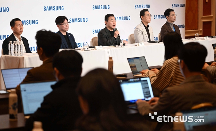 [포토]기자간담회 참석한 노태문 삼성전자 사장