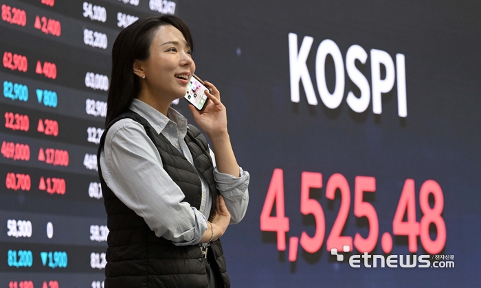 [포토] 사상 최고가 돌파 마감한 코스피