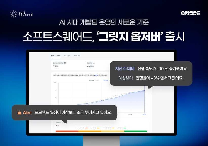 소프트스퀘어드, 개발팀 운영 분석 솔루션 '그릿지 옵저버' 출시