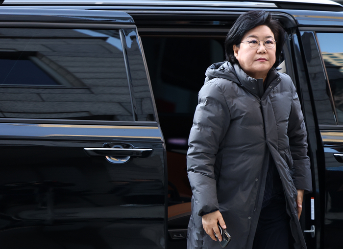 이혜훈 기획예산처 장관 후보자가 8일 서울 중구 예금보험공사에 마련된 인사청문회 준비 사무실로 출근하고 있다. 연합뉴스