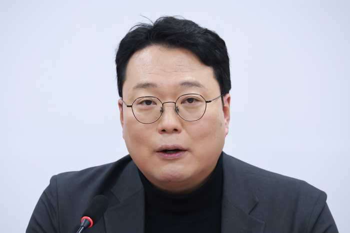 최고위원회의에서 발언하는 천하람 원내대표. 연합뉴스