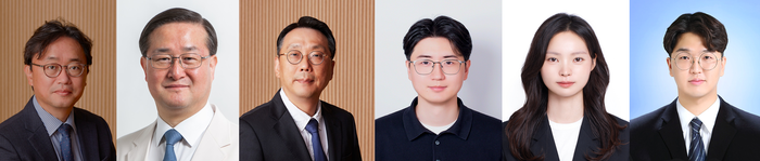 (왼쪽부터) 연세대 신소재공학과 김상우 교수, 삼성서울병원 신경과 최병옥 교수, 연세대 신소재공학과 이규형 교수, 연세대 신소재공학과 김영준 박사, 김소희 박사, 박병준 박사과정