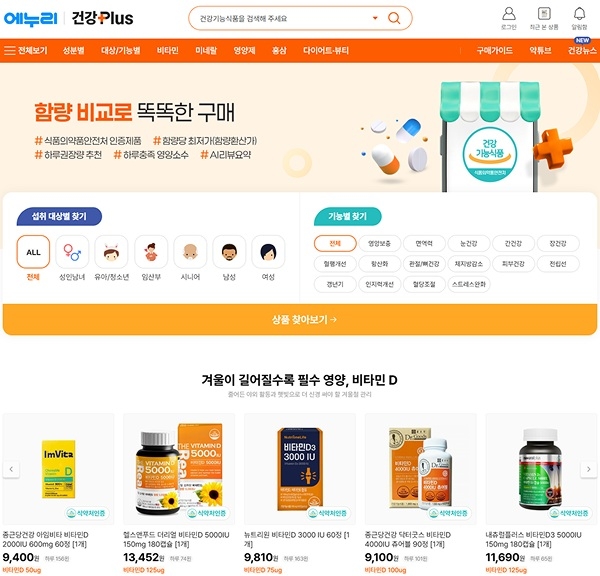 에누리 가격비교 '건강플러스' 캠페인, 이용자 수·거래액 성장