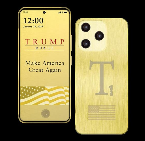 트럼프 일가가 관여한 사업체가 선보이겠다고 밝혔던 '황금폰'. 사진=트럼프 모바일 홈페이지