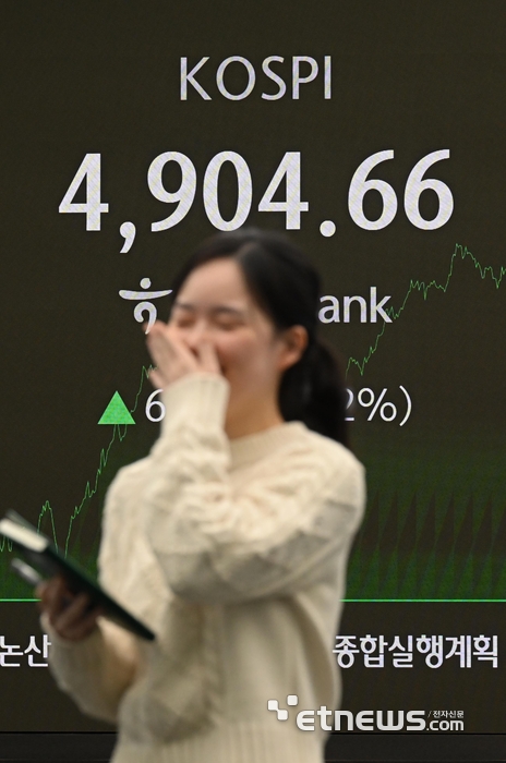 [포토] 코스피 '오천피' 초읽기