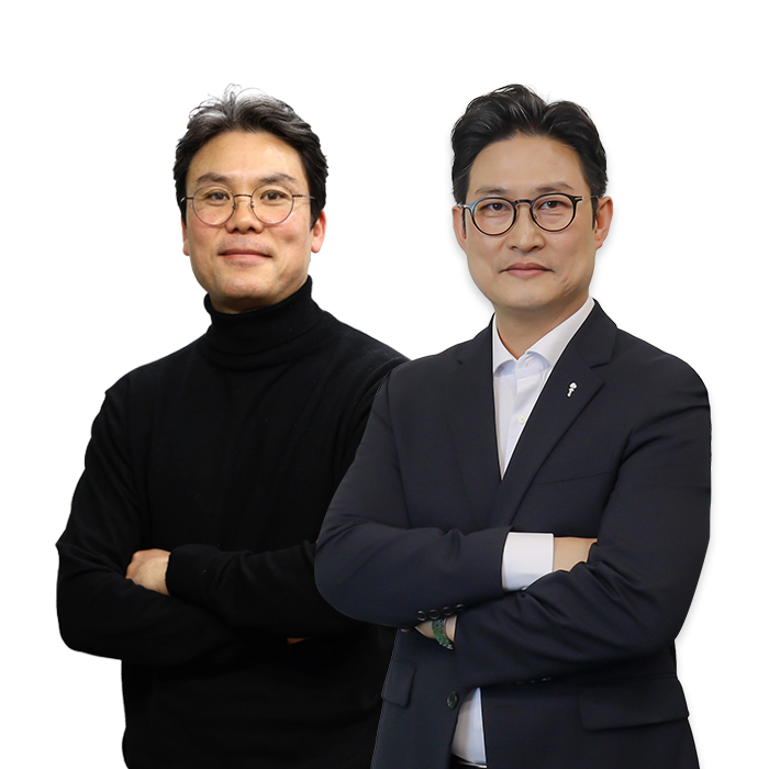 왼쪽부터 한선호 베스핀글로벌 AI&Data BC 센터장(부사장), 한대영 AI 밸류체인 BC 및 엔터프라이즈 이머징 부문장(부사장).