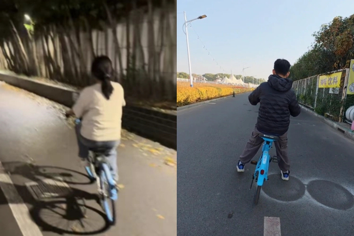 중국 상하이체육대학에서 스포츠 교육을 전공하는 석사 3년 차 샤오리가 '자전거 교육' 서비스를 제공해 2년 만에 수천만원의 매출을 올려 화제다. 샤오리가 수강생들에게 자전거를 알려주고 있다. 사진=상하이 해방일보 캡처