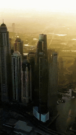 지난 22일 아랍에미리트 수도 두바이에 있는 시엘 두바이 마리나 호텔에서 선보인 에어쇼. 사진=엑스두바이