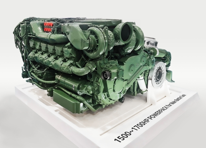 HD건설기계 K2전차 엔진(DV27K). HD건설기계