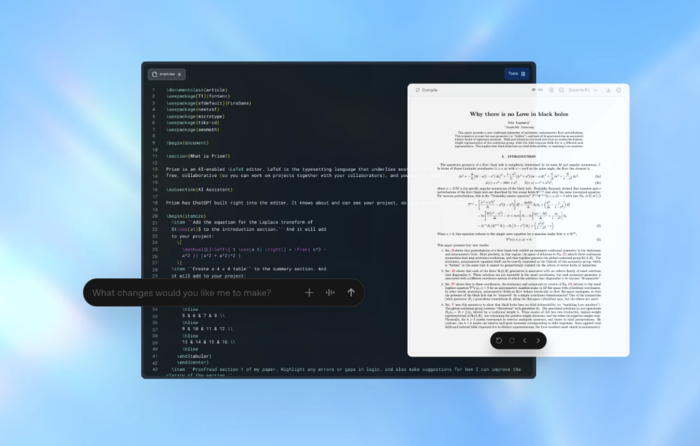 오픈AI가 출시한 과학 연구용 AI 워크스페이스 '프리즘' (오픈AI 제공)