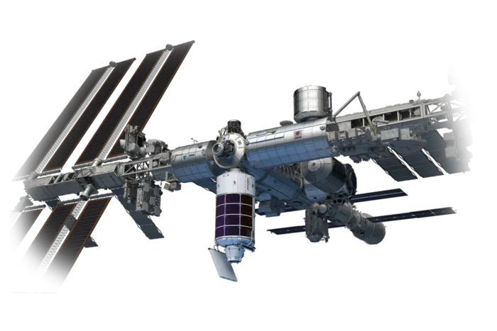 액시엄 스테이션(Axiom Station)의 핵심 역할을 하는 AxPPTM(에너지 공급 모듈). 2027년 말 ISS에 도킹해 독자적인 전력 공급 및 열 제어 시스템을 구축할 예정이다. / Axiom Station