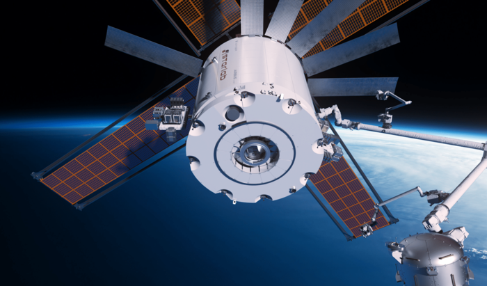 보이저 테크놀로지스(Voyager Technologies)·에어버스(Airbus Defence and Space)·미쓰비시 상사(Mitsubishi Corporation)·MDA 스페이스(MDA Space)가 공동 개발 중인 우주정거장 '스타랩(Starlab)' / Starlab Space