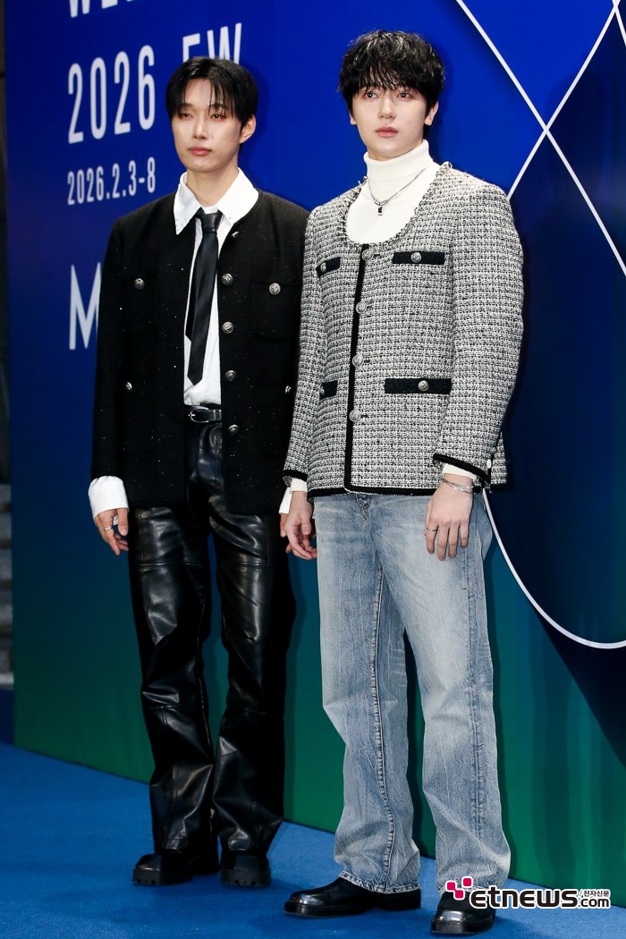 [ET포토] 오메가엑스 재한-예찬, '팀 대표로 왔어요'