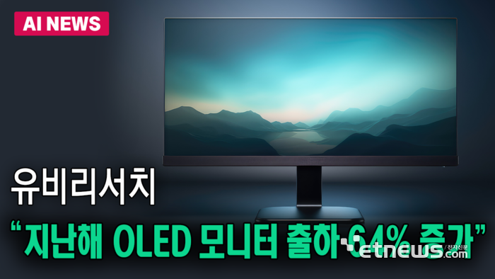 [원AI] 유비리서치 “지난해 OLED 모니터 출하 64% 증가”