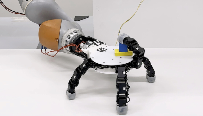 EPFL 연구팀이 개발한 로봇 손이 로봇 팔에 붙어 있다 / 2025 LASA, CREATE, EPFL CC BY SA