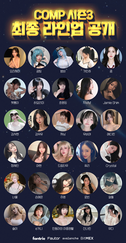 팬트리, 블록체인 디지털 포토카드 'COMP 시즌3' 최종 라인업 공개