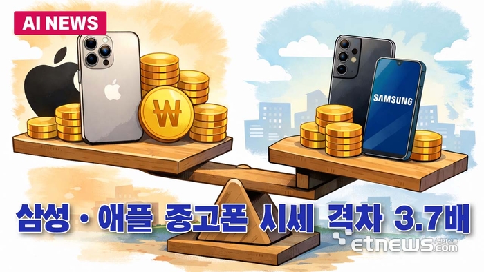 삼성, 애플 중고폰 시세 격차 3.7배