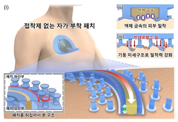 울산과학기술원 연구팀이 개발한 심전도 패치의 미세 구조 / 울산과학기술원