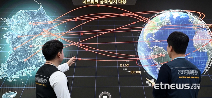 [포토] 사이버 공격 실시간 모니터링