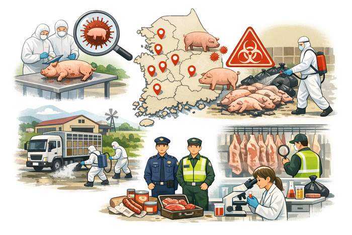 아프리카돼지열병 확산…중수본, 전국 돼지농장 전수 검사 착수