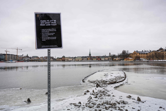 17세기 스웨덴 해군이 고의로 침몰시킨 것으로 추정되는 난파선. 사진=AFP 연합뉴스