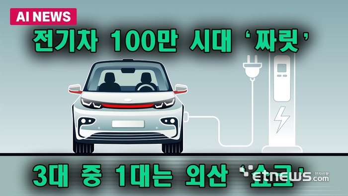 전기차 100만 시대 '짜릿'…3대 중 1대 외산 '쇼크'