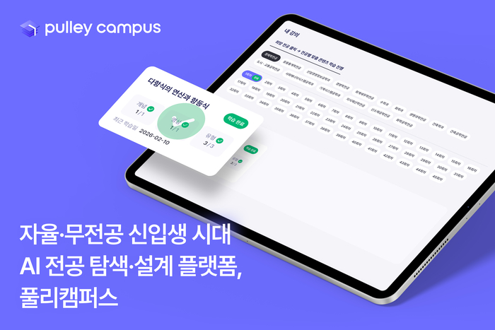 풀리캠퍼스는 AI 기반 기초 역량 진단과 전공별 맞춤 학습 설계를 통해 자율·무전공 신입생의 전공 선택을 지원한다. (이미지=프리윌린)