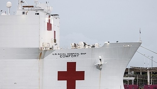 미 해군의 병원선 컴포트호. 사진=연합뉴스