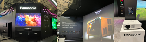 신규 프로젝터인 PT-HTQ20, PT-RQ45K의 시연, 4K LCD프로젝터 VMQ시리즈. 사진=파나소닉 프로젝터 앤 디스플레이
