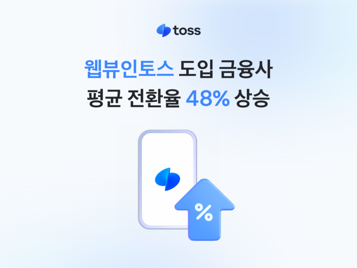 토스 '웹뷰인토스', 금융사 전환율 평균 48% 개선