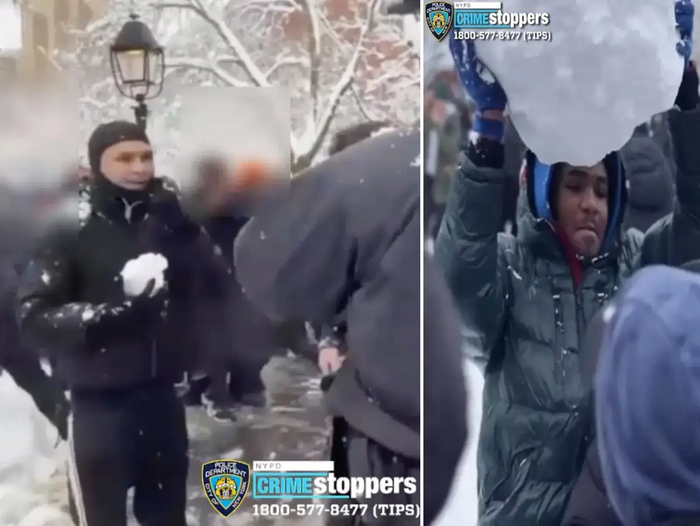 뉴욕 경찰이 23일(현지시간) 열린 '눈싸움'과 관련해 수배 중인 남성들. 사진=뉴욕 경찰국 공보국