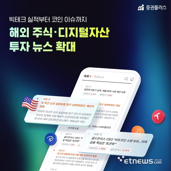 두나무 '증권플러스', 해외주식·디지털자산 정보까지 확대