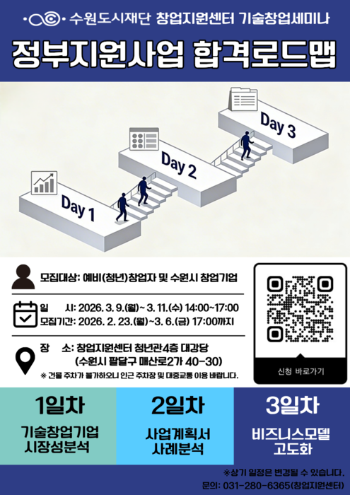 수원도시재단, 예비창업자 대상 사업계획서 작성·발표 역량 강화 세미나 모집