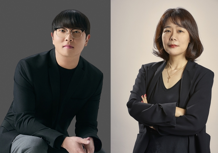 카카오엔터테인먼트 장윤중 공동대표(좌)와 고정희 신임 공동대표 내정자.