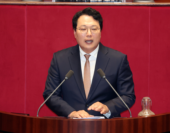 전남광주통합특별시 설치를 위한 특별법안 반대토론 천하람 의원. 연합뉴스