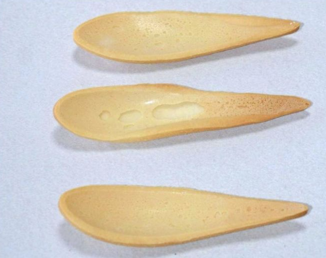 일본에서 먹을 수 있는 숟가락 시제품이 등장해 관심을 모으고 있다. 사진=가고시마 시 우리보 연구소