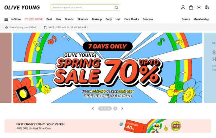 CJ올리브영은 글로벌몰 데이터 분석 결과 외국인 고객 소비가 뷰티부터 웰니스 등 라이프스타일 영역으로 확장됐다고 6일 밝혔다.