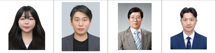 왼쪽부터 논문 제1저자 금오공대 이성민 학생, 김건우 영남대 교수, 김진곤 포스텍 교수, 최청룡 금오공대 교수